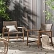preview thumbnail 6 of 28, Hampton Outdoor Wood/Wicker Club Chair (Set of 2) by Christopher Knight Home teak/mixed mocha