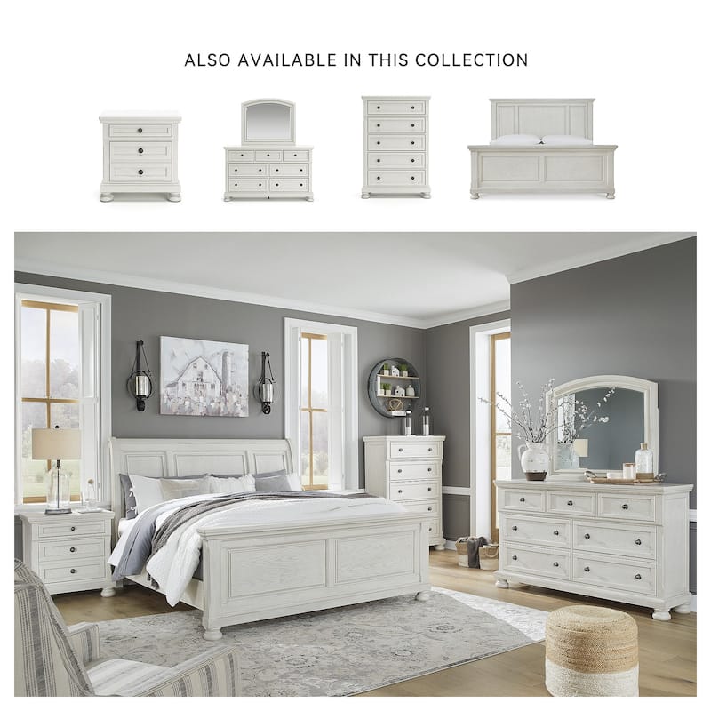 Signature Design by Ashley Robbinsdale Antique White Five Drawer Chest