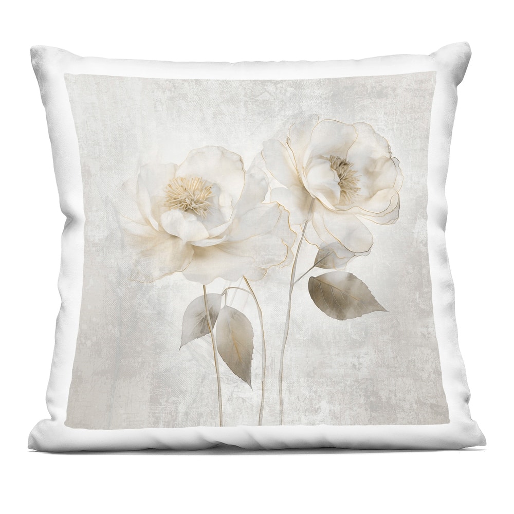 Stupell Contemporary Muted Blossoms Decorative Printed Throw Pillow Design by Irene Weisz
