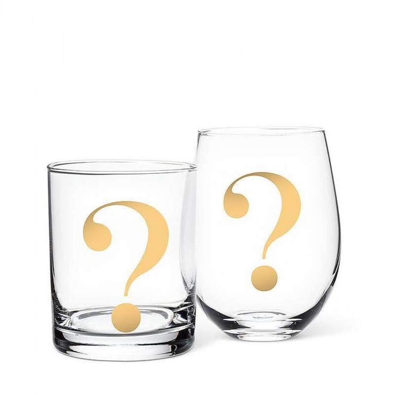 Question Mark Tumbler Glass - Multi - Single