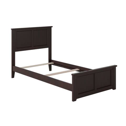 Madison Twin XL Platform Bed with Matching Footboard in Espresso