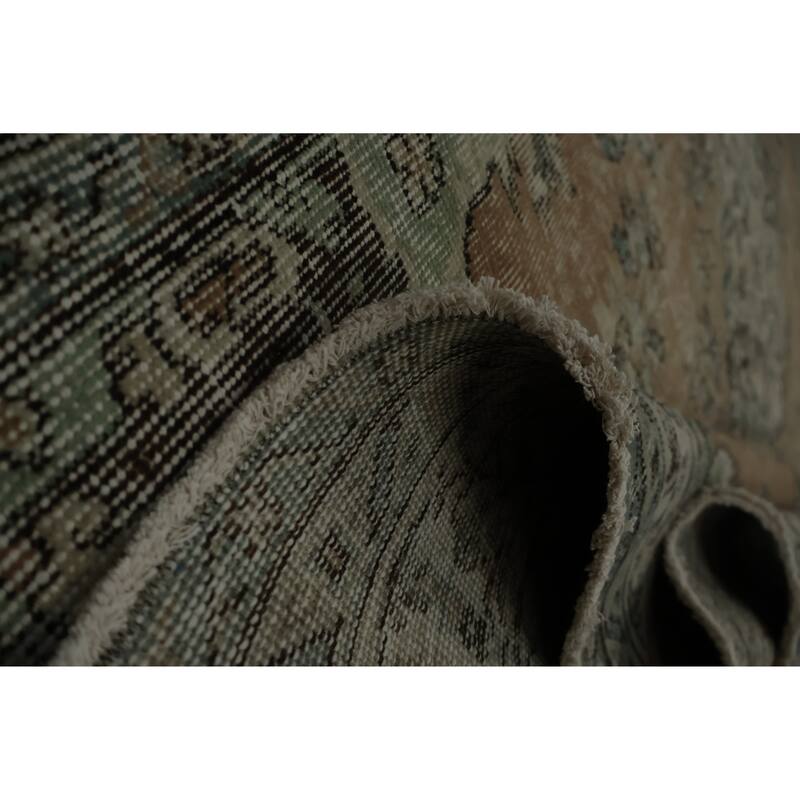 Hand Knotted Oriental 100% Wool Carpet Transitional Floral Oranges & Rust Anatolian Area Rug - 9' 2'' X 5' 7''