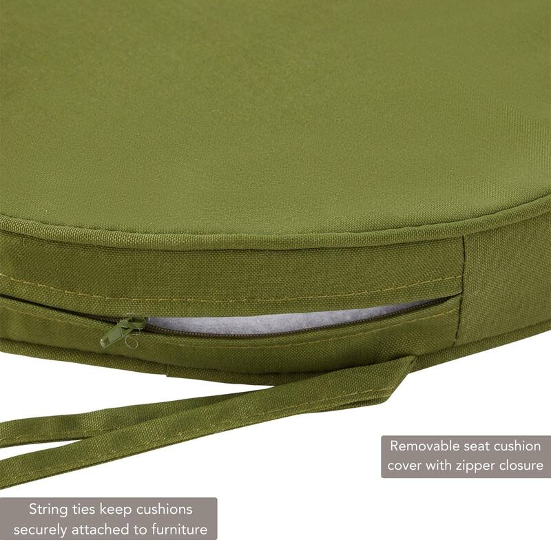 Greendale Home Fashions 18" Round Outdoor Chair Pad (Set of 2)