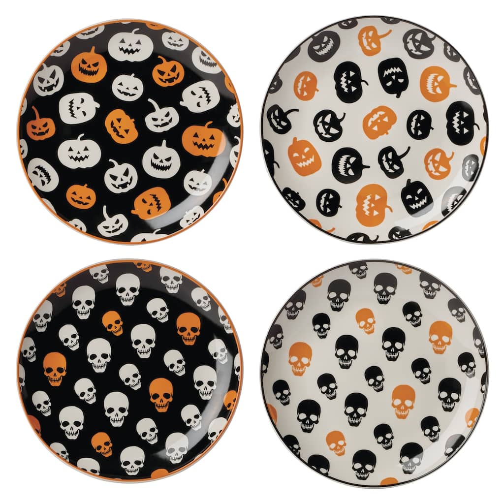 Oneida Vintro Halloween Accent Plates, Set of 4