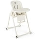 preview thumbnail 1 of 23, Babyjoy 4-in-1 Foldable Baby High Chair Height Adjustable Feeding - 32'' x 23'' x 42'' Beige