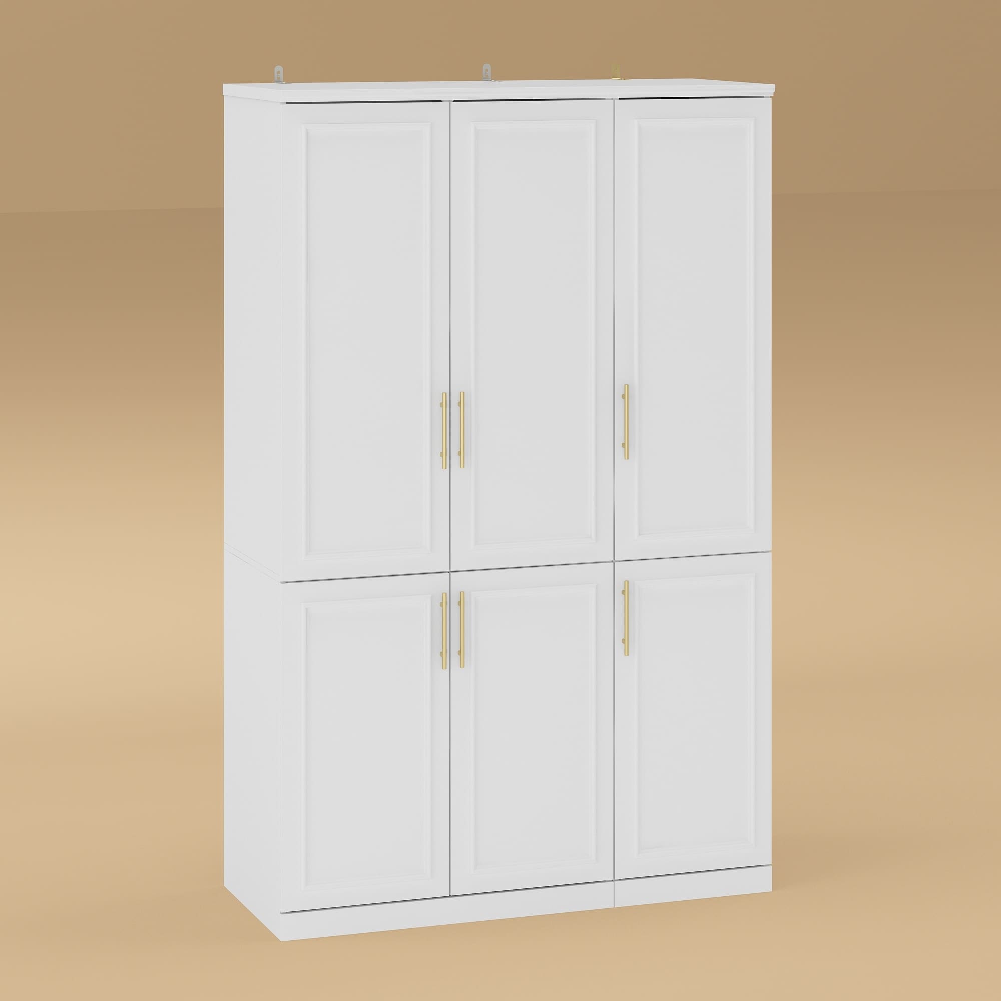 Corry Wardrobe Armoire Closet, Tall Storage Cabinet, White – 2kfurniture