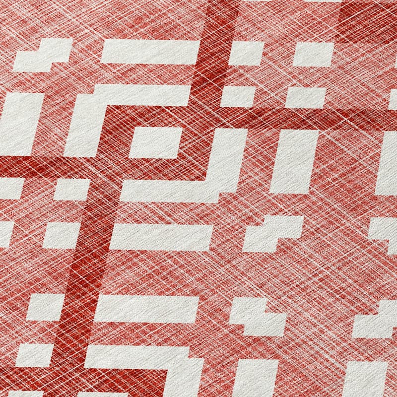 HomeRoots Geometric Transitional Rectangle Outdoor Rug