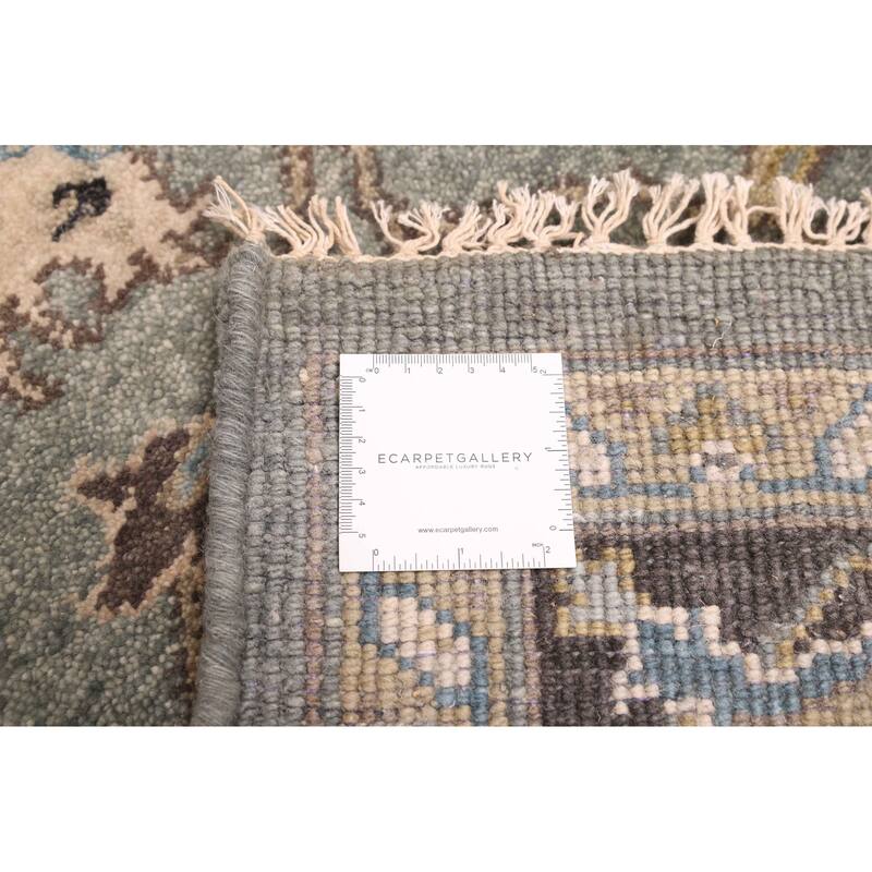 ECARPETGALLERY Hand-knotted Finest Agra Jaipur Teal Wool Rug - 7'11 x 9'7