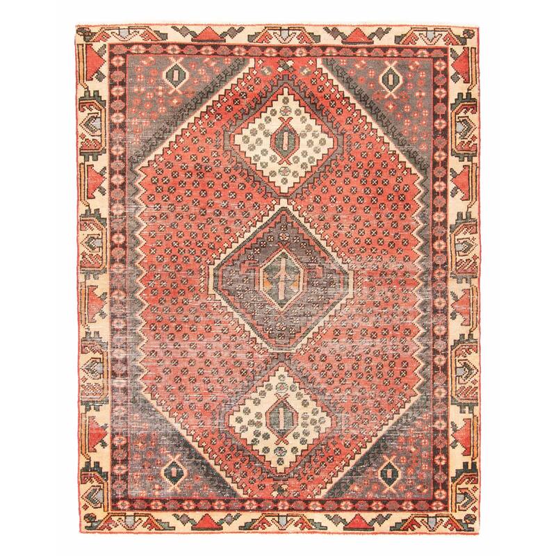 ECARPETGALLERY Hand-knotted Konya Anatolian Red Wool Rug - 4'7 x 5'11