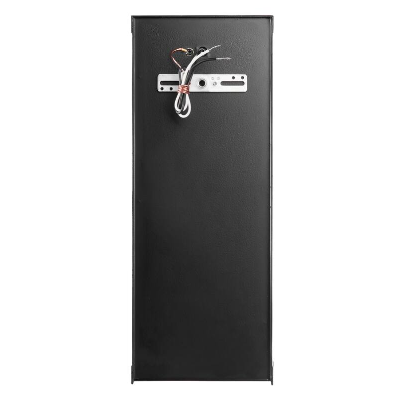 River of Goods Multicolor Stained Glass and Black Satin Rectangular 1-Light Outdoor Wall Sconce - 6.25" x 5.5" x 16.25"