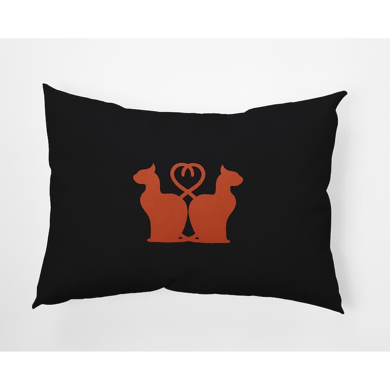 Halloween Cats Accent Pillow - Harvest Orange - 14" x 20"