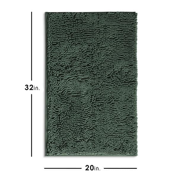 dimension image slide 4 of 34, Hearth & Harbor Non-Slip Super Plush Chenille Bathroom Rugs