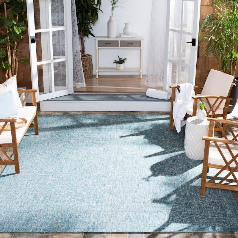 SAFAVIEH Courtyard Aquata Indoor/ Outdoor Waterproof Patio Backyard Rug