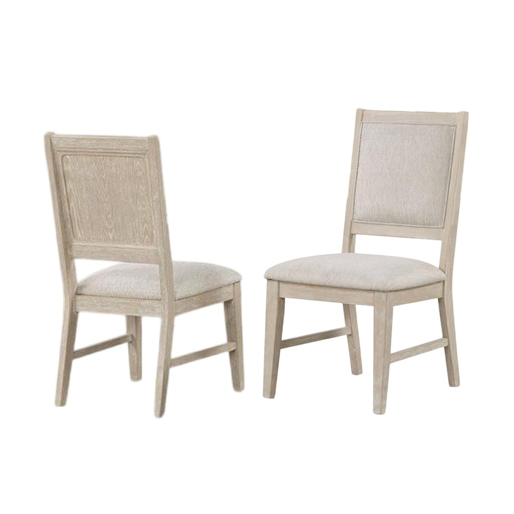 Rozie Dining Side Chair Set of 2, Tapered Legs, Light Oak Poplar Wood