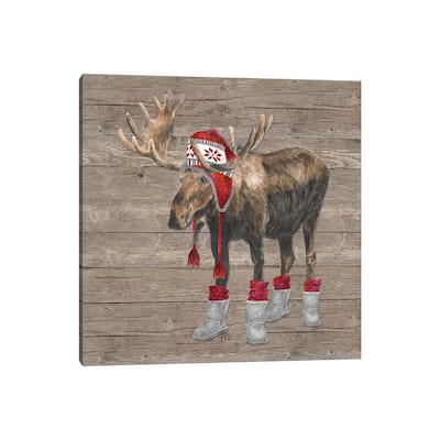 iCanvas "Warm In The Wilderness Moose" by Tara Reed Canvas Print