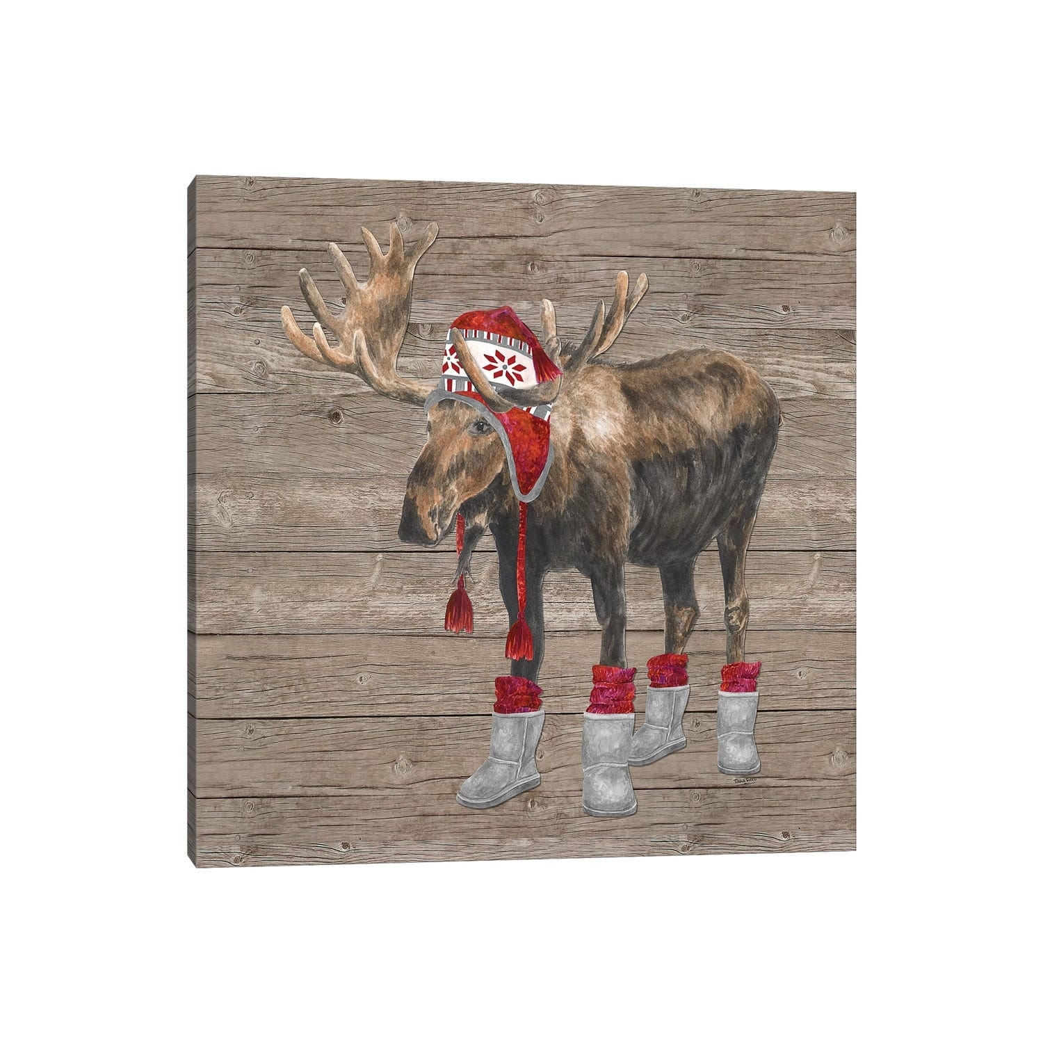 iCanvas "Warm In The Wilderness Moose" by Tara Reed Canvas Print