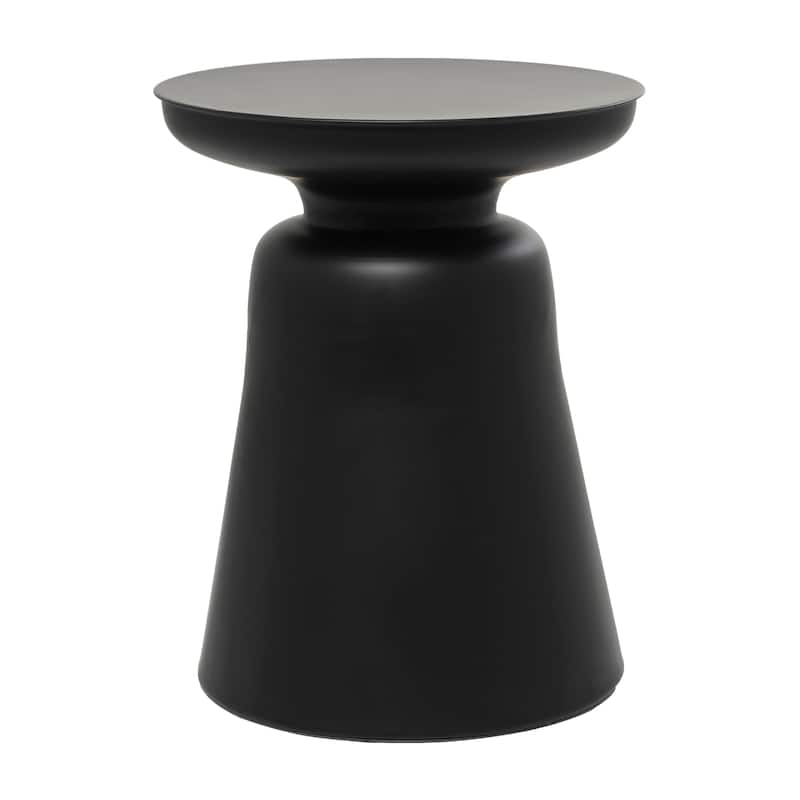 Metal Accent Table with Bell Shaped Base - Copper or Black - Roche River Decor - Black