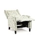 preview thumbnail 86 of 91, Linen Manual Upholstered Recliner with Wood Legs