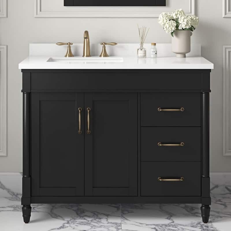 Ove Decors Salisbury 42 Salisbury 42" Free Standing Single Basin - Impress Black