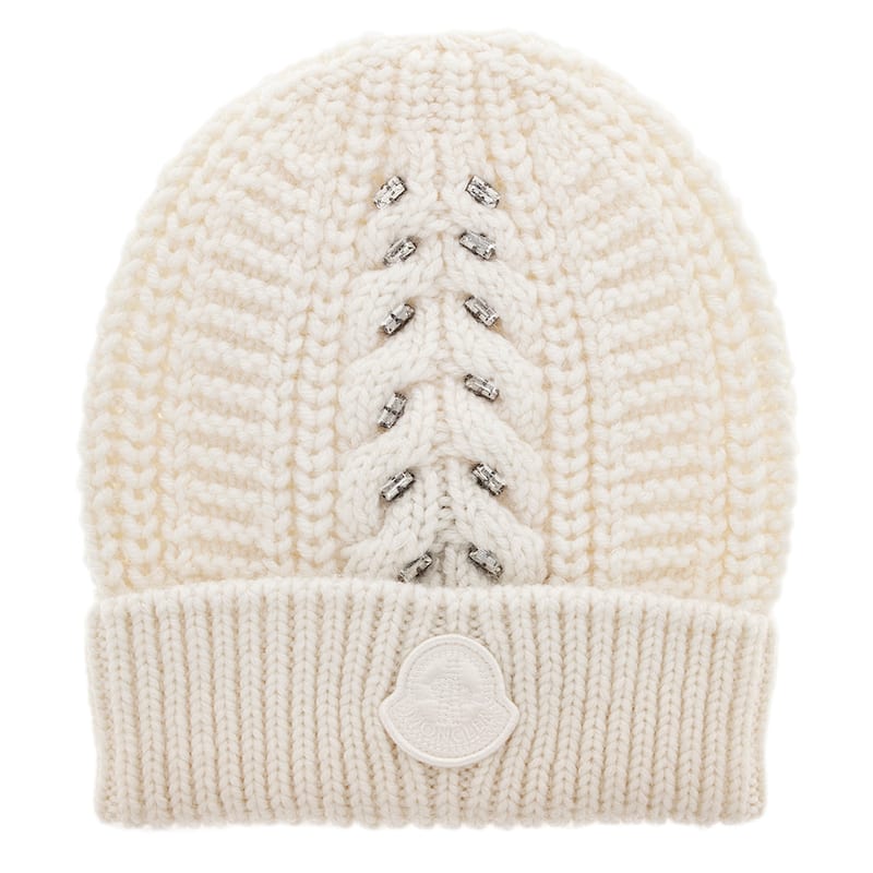 Moncler Crystal Embellished Beanie - One Size Fits Most