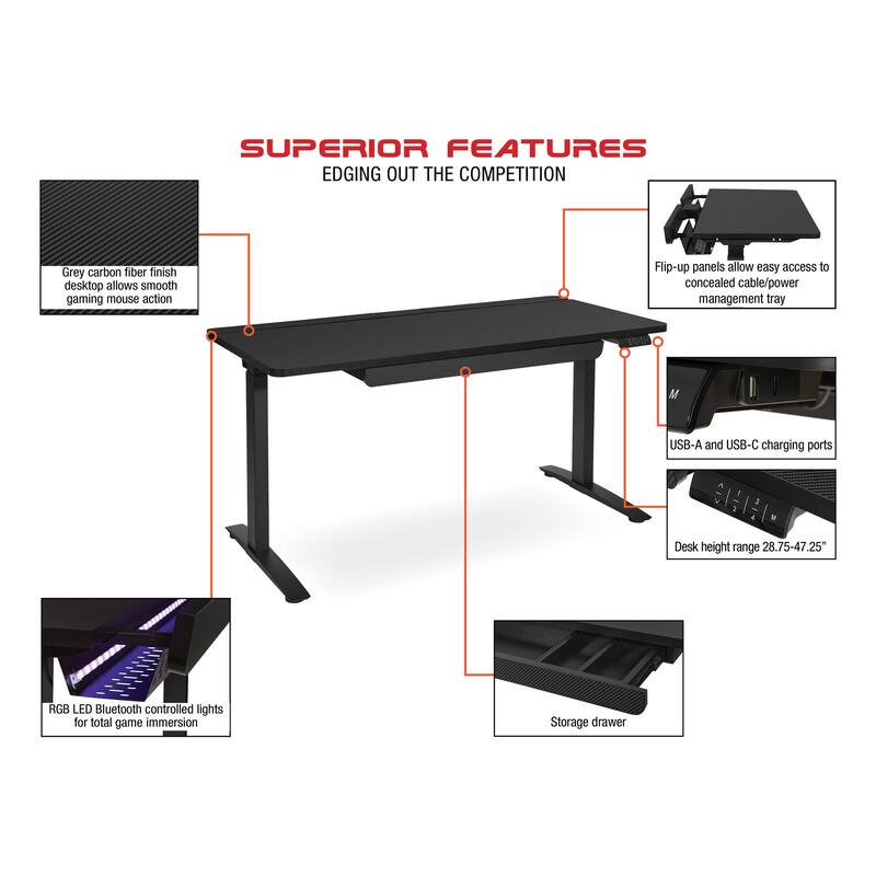 Kilo Electric Battlestation Desk