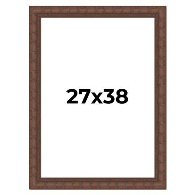 27x38 Frame Pewter Solid Wood Picture Frame Width 1.625 Inches | Interior Frame Depth 0.6875 Inches