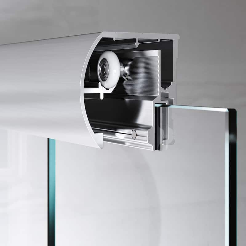 Elegant Double Sliding Shower Doors in Brushed Nickel Finish Framed Tub Doors Various Sizes Shower Enclosure