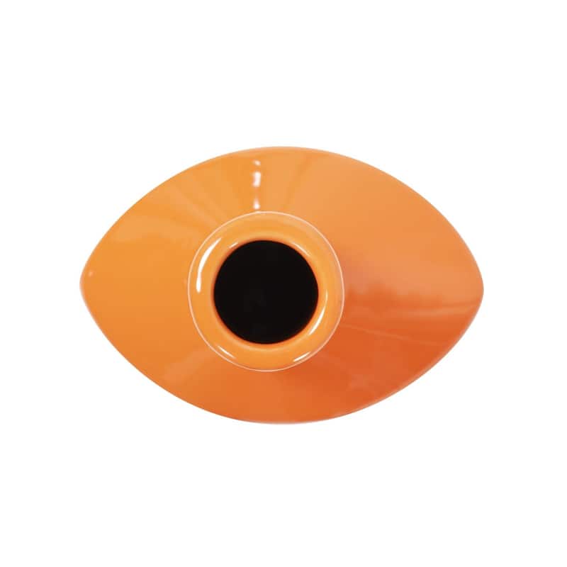 Allan Andrews Contemporary Glossy Orange Ceramic Vase