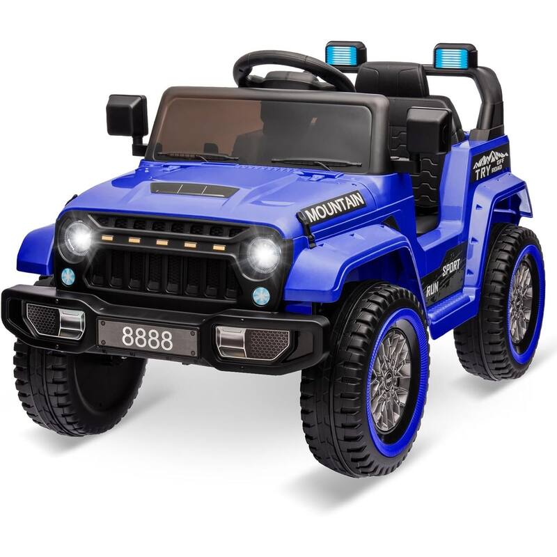 Electric Toy Car, 12V Kids Ride on Car with Remote Control Best Gift for Boys Girls, Blue - Blue