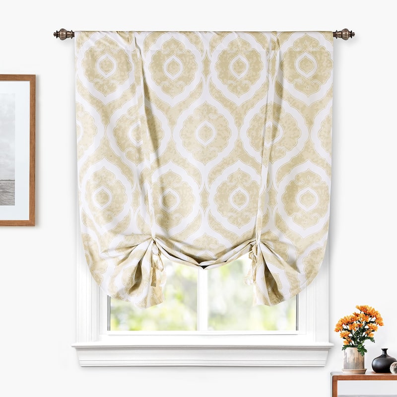 DriftAway Rory Blackout Tie Up Curtain - 45"x63" - Tan