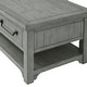 preview thumbnail 4 of 5, Beach House Dove Grey Solid Wood 2-Drawer Coffee Table