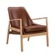 preview thumbnail 6 of 31, Roomfitters Mid-Century Accent Chair with Solid Wood Frame and High Backrest, Reading Armchair for Living Room
