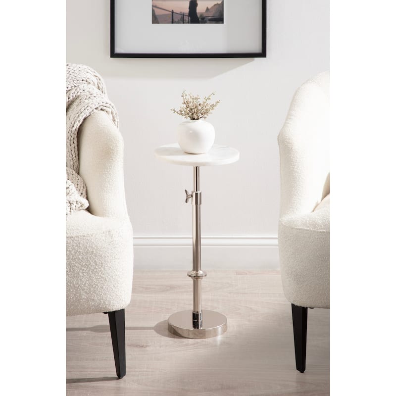 Kate and Laurel Engles Adjustable Marble Table and Plant Stand
