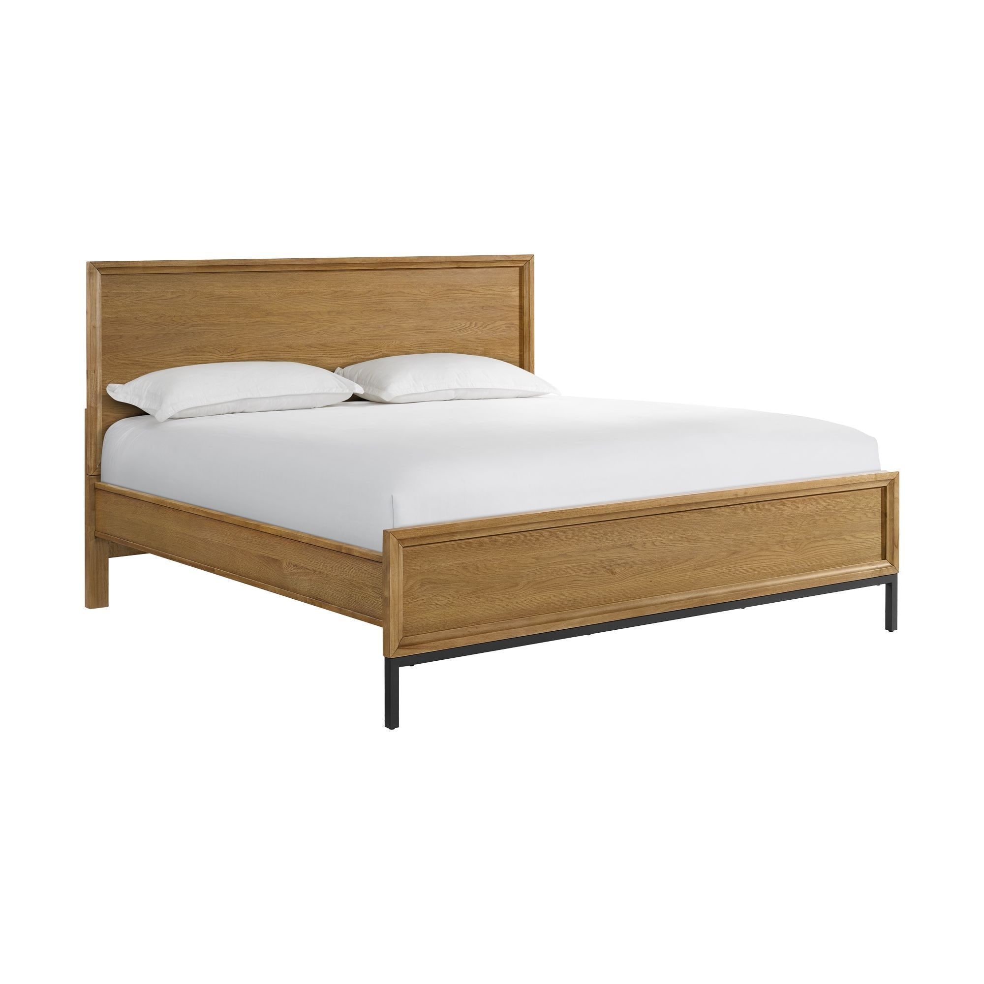 Newport Wood Bed, Natural Oak, King