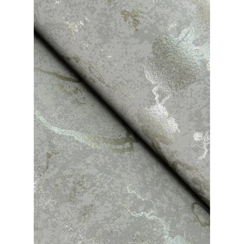 A-Street Prints Mahina Pewter Floral Vine Wallpaper