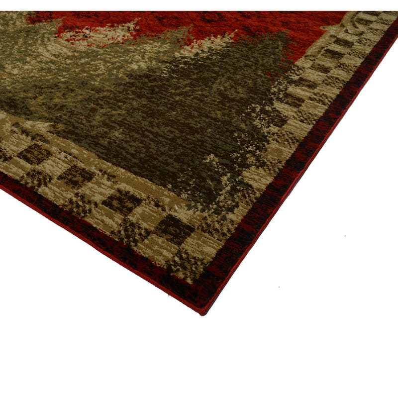 American Destination Forest Woods Lodge Cabin Area Rug