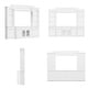 preview thumbnail 6 of 48, Large Entertainment Center Bookshelves 57x38 inch Hutch Space for TV