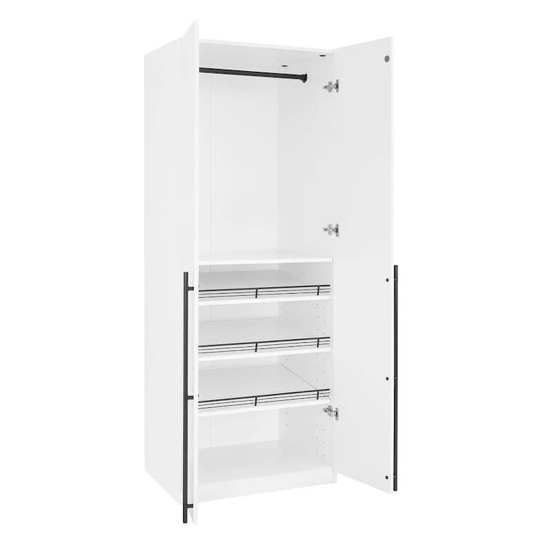 Manhattan Comfort Lee Modern 3.0 Freestanding Wardrobe Closet Armoire Set of 3