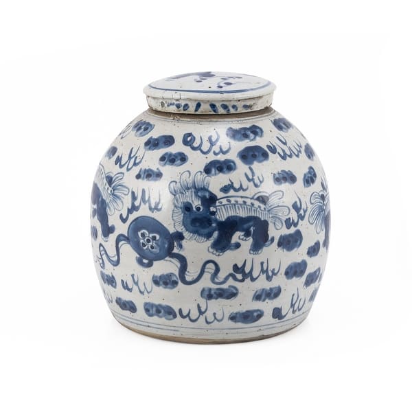 Vintage Ming Jar Lion Motif Small On Sale Bed Bath & Beyond