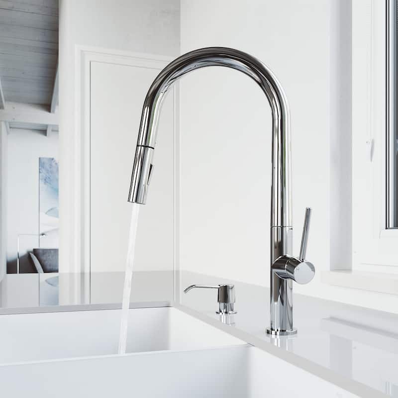 VIGO Greenwich Pull-Down Spray Kitchen Faucet
