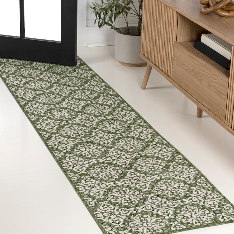JONATHAN Y Maribel Traditional Mediterranean Tile Design Indoor/Outdoor Area Rug