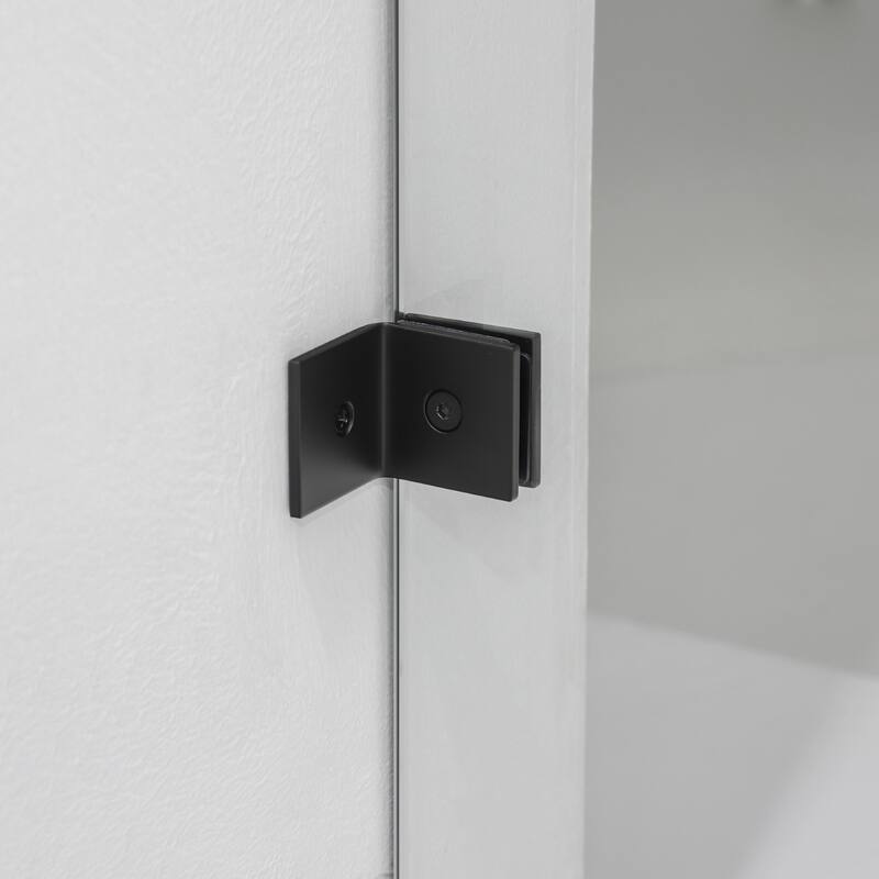 Villena 68" W x 78" H Single Sliding Shower Enclosure,Matt Black - 68 inches