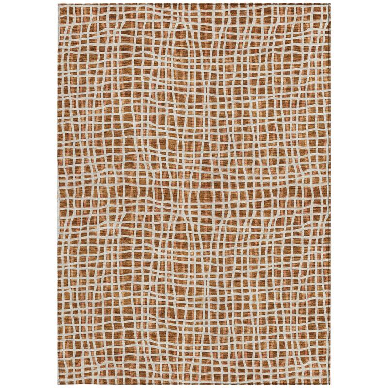HomeRoots Striped Transitional Rectangle Outdoor Rug