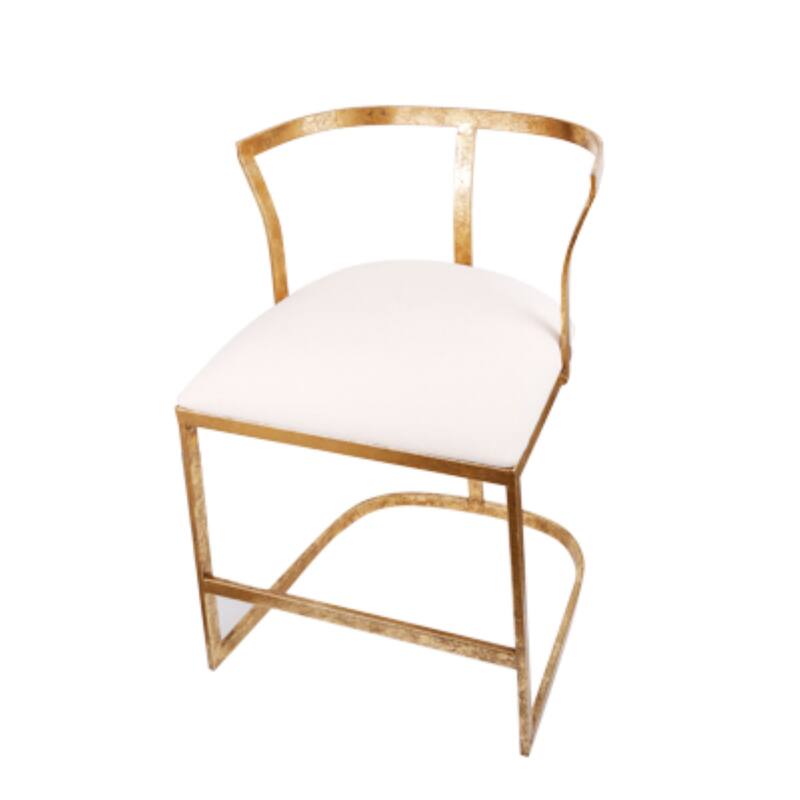 Barrel Back Chair with Cushion - 27" - Gold