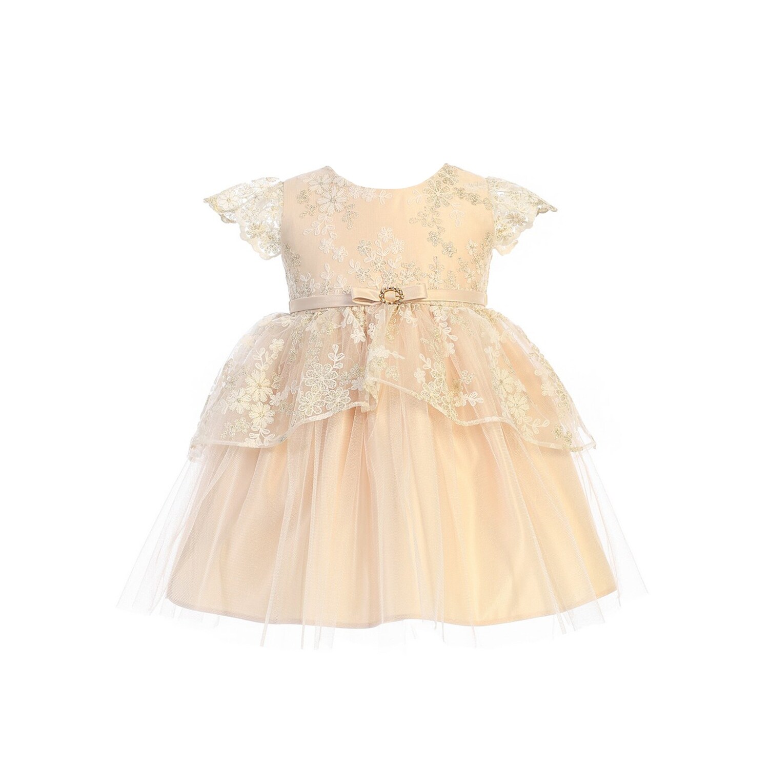 champagne kids dress