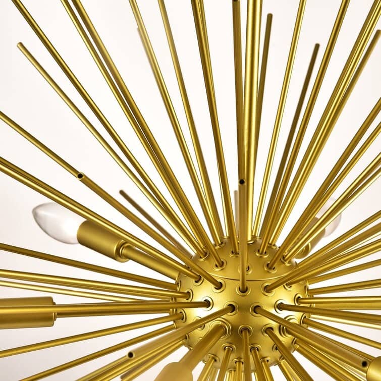Maxax 7-Light Sputnik Sphere Chandelier with Wrought Iron Accents