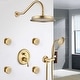 preview thumbnail 1 of 21, Vanityfair Antique Shower Sets, Complete Wall Mounted 9 inch Rain Head with Handheld Shower and Body Jets