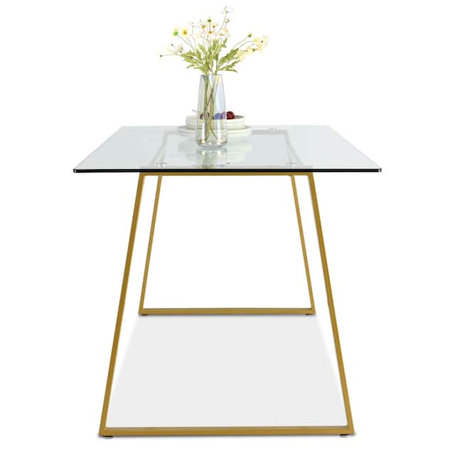 47"x32" Rectangle Modern Glass Dining table - 47"x32"x30