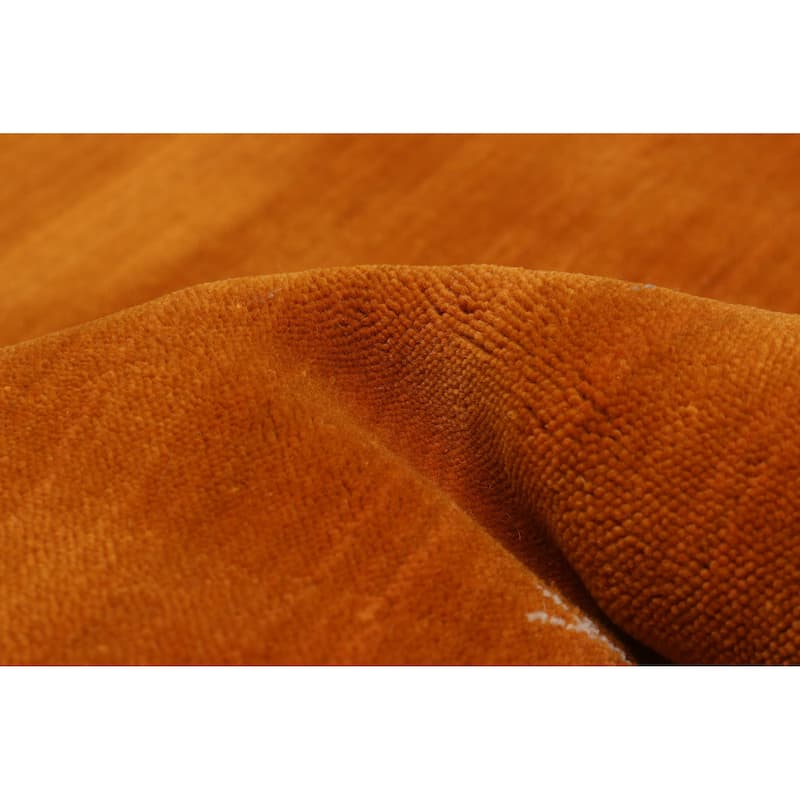 Kashkuli Gabbeh Orange Rug 4'1" x 5'6" - 4'1 x 5'6