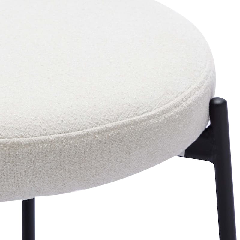 Textured Boucle 17.5" Seat Height Padded Dining Chairs